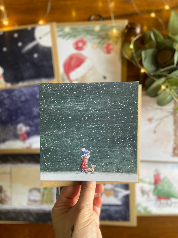 Walking Home For Christmas - Greeting Card
