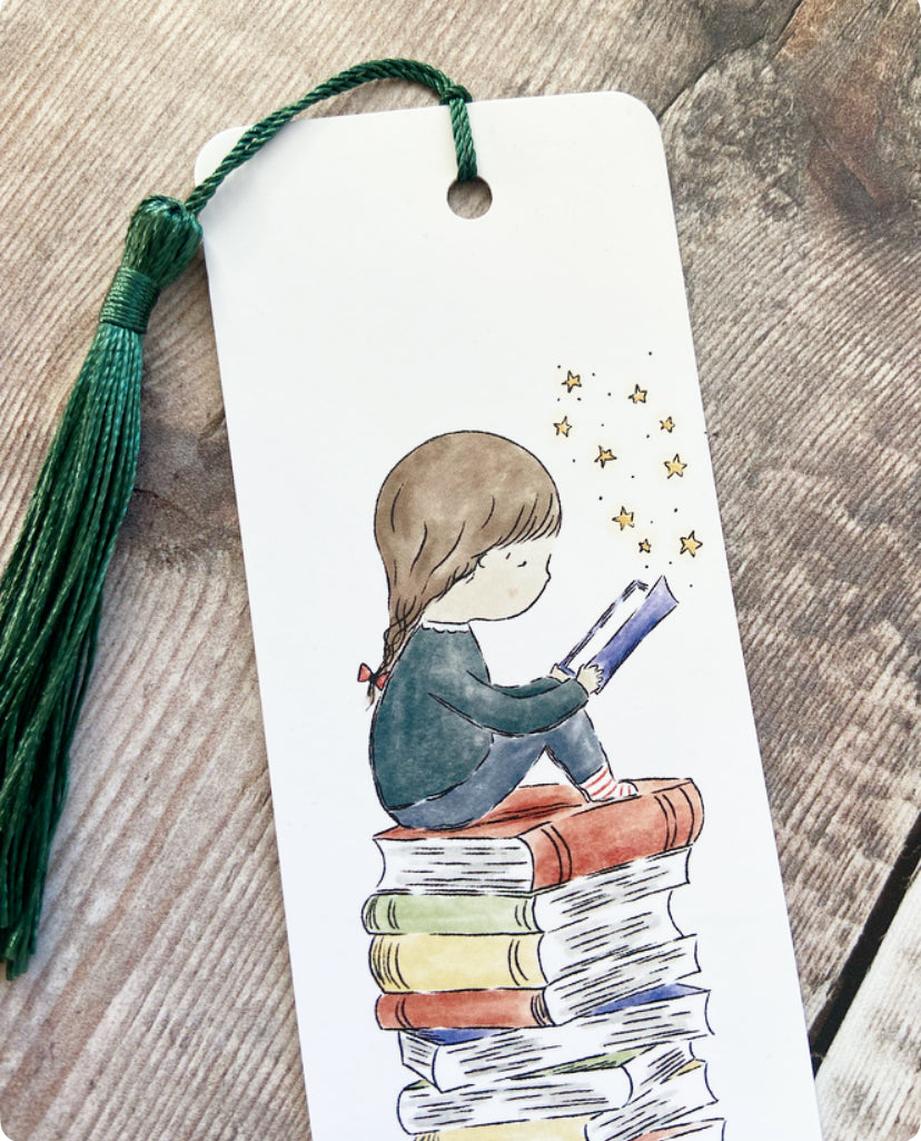 Just One More Chapter Bookmark (Girl)